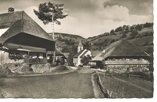 Wieden (Schwarzwald) Straßenpartie, Foto gl1964 9.556