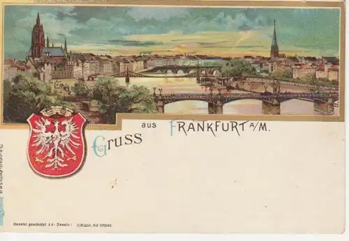 Gruß aus Frankfurt a. M. Litho ngl 12.215