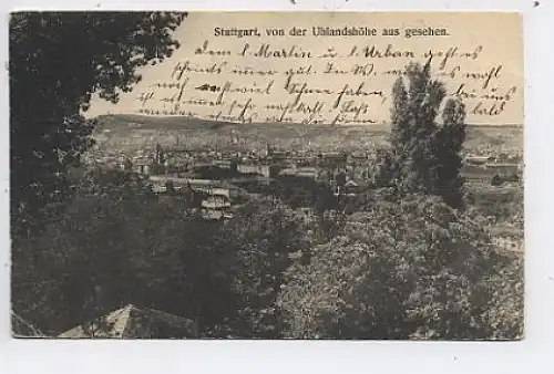 Stuttgart von der Uhlandshöhe gl1910 41.825