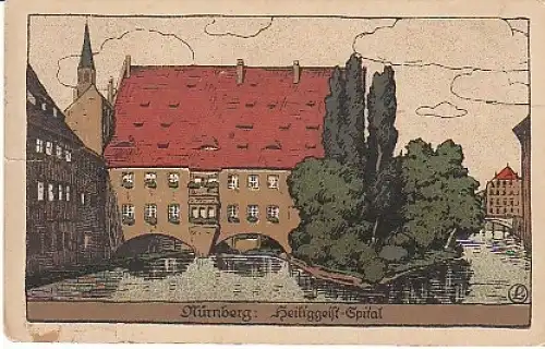 Nürnberg Heiliggeist-Spital Steindruck gl1924 B1.634
