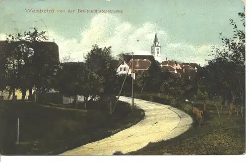 Welzheim von der Breitenfürsterstr. feldpgl1915 9.760