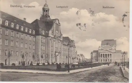 Duisburg Königsplatz Landgericht Theater gl1916 11.740