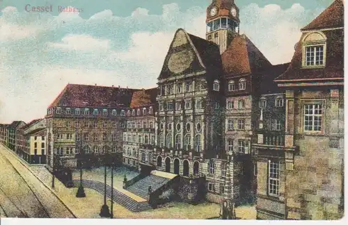 Kassel Cassel Rathaus Zeichnung gl1913 12.402