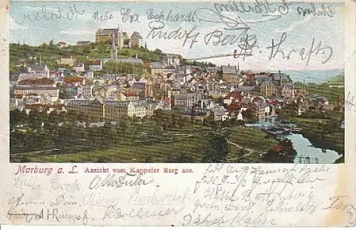 Marburg/Lahn vom Kappeler Berg aus gl1906 B0.072