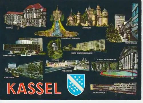 Kassel Rathaus Staatstheater Treppenstraße ngl 12.564