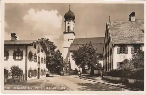 Oberammergau Ettalerstraße Kirche gl1936 B4136