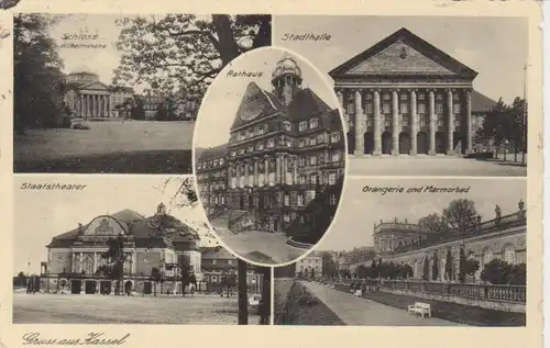 Kassel Rathaus Staatstheater Stadthalle gl1935 12.571