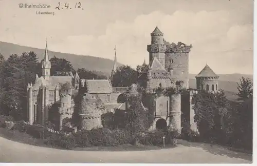 Kassel Wilhelmshöhe Löwenburg gl1912 12.566