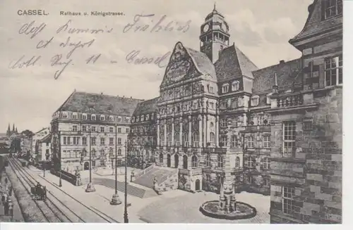 Kassel Rathaus und Königstrasse feldpgl1916 12.577