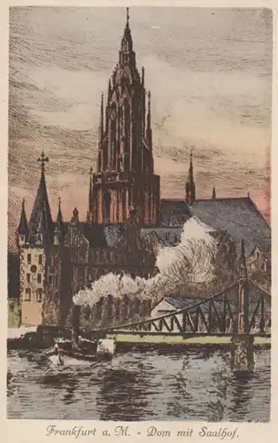 Frankfurt am Main Dom mit Saalhof ngl 12.679