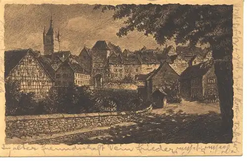 Wimpfen Blick auf das Hohenstaufentor gl1925 9.950