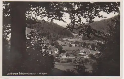 Schönmünzach Gesamtansicht Fotokarte gl1933 10.176