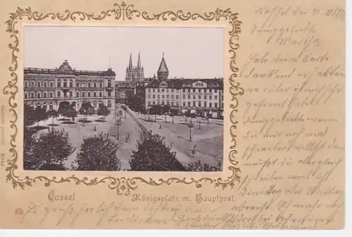 Cassel Königsplatz mit Hauptpost gl1901 10.033