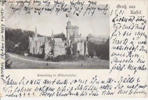Gruß aus Kassel-Löwenburg in Wilhelmshöhe gl1901 12.714