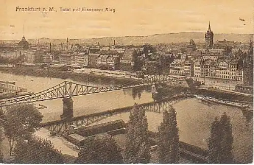 Frankfurt/M mit Eisernem Steg gl1917 B0.049