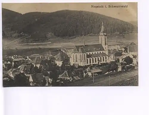 Neustadt Schwarzwald mit Kirche gl1919 16.878