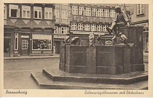 Braunschweig Eulenspiegelbrunnen gl1946 B0.374