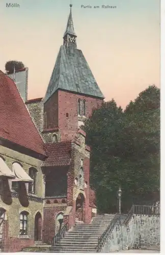 Mölln i.L. Treppe am Rathaus Kirche ngl 65.438