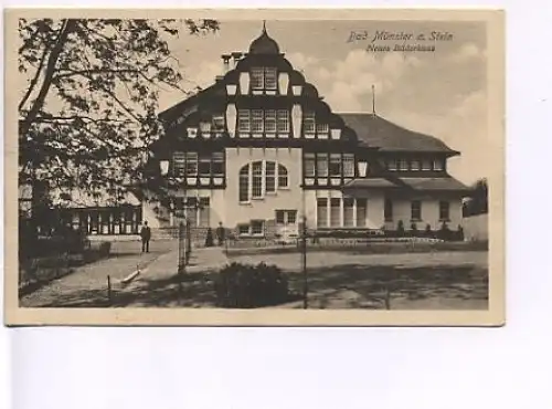 Bad Münster a.Stein Neues Bäderhaus feldpgl1916 19.615