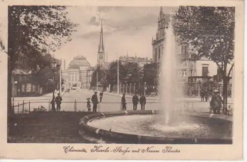 Chemnitz Karolastraße mit neuem Theater gl1920 84.697