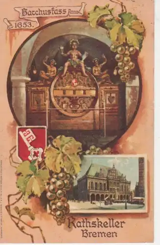 Bremen, Rathskeller Bachussfass 1653 gl1912 70.005