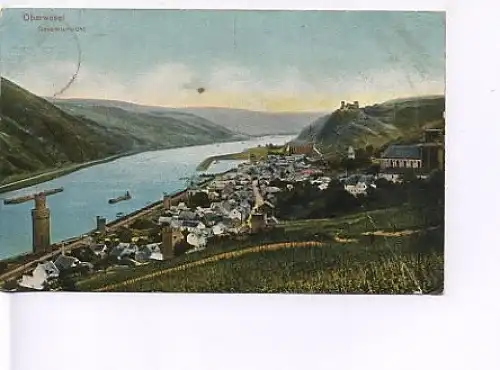 Oberwesel a.Rhein alte Ansicht gl1907 19.611