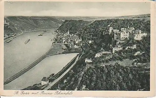 St.Goar mit Ruine Rheinfels ngl B0.677