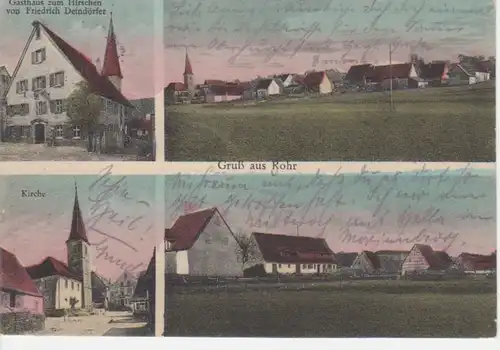 Gruß aus Rohr - Kirche, Gasthaus gl1931 10.734