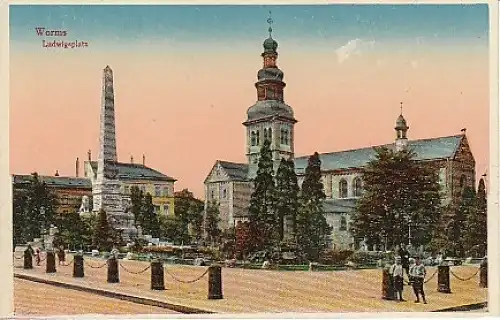 Worms a.Rh Ludwigs-Platz ujm 1910 ngl 19.814