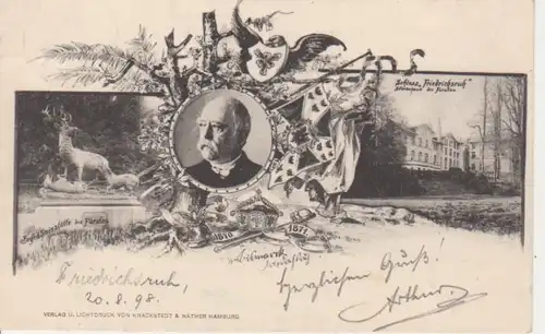 Friedrichsruh Bismarck u. Schloß gl1898 65.628