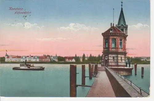 Konstanz Hafeneinfahrt, Steg gl1924 10.901