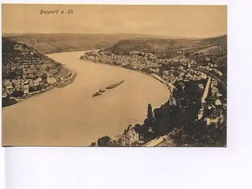 Boppard a.Rhein von oben gesehen ngl 19.010