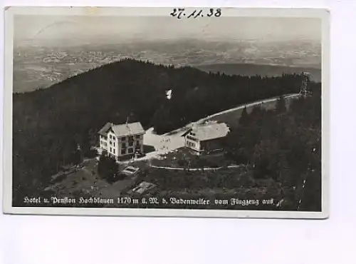 Hotel Hochblauen b.Badenweiler Luftbild gl1938 14.300