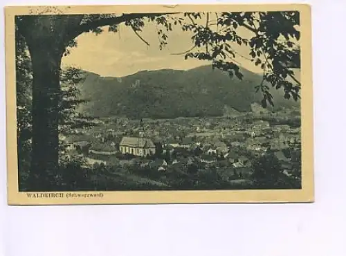 Waldkirch Schwarzwald mit Kirche gl1925 14.499