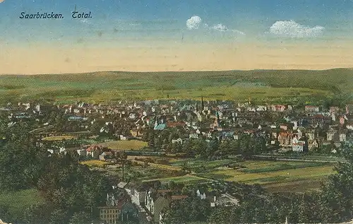 Saarbrücken Totalansicht feldpgl1916 131.056