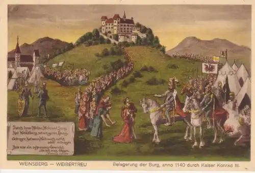 Weinsberg-Weibertreu, Belagerung der Burg ngl 11.006