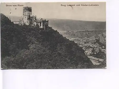 Burg Lahneck und Nieder-Lahnstein gl1909 19.007