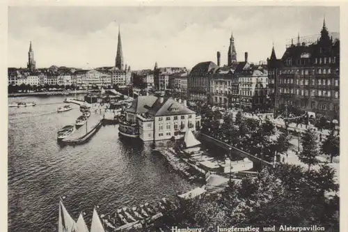 Hamburg - Jungfernstieg und Alsterpavillion ngl 70.147