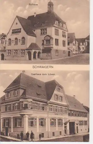 Schwaigern Gasthaus z. Löwen Rathaus feldpgl1940 11.317