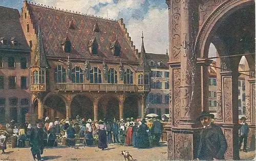 Freiburg Münsterplatz mit Kaufhaus ngl 134.418