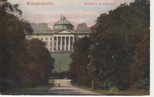 Kassel Wilhelmshöhe Schloss v.d. Allee gl1908 70.528