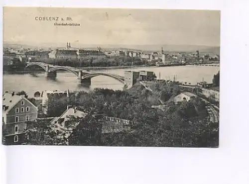 Coblenz Eisenbahnbrücke gl1909 18.800