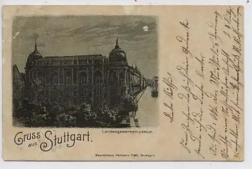 Gruß aus Stuttgart, Landesgewerbemuseum gl1899 34.935