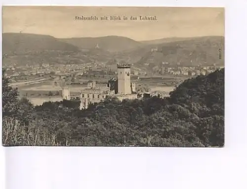 Schloß Stolzenfels a.Rhein Blick>Lahntal gl1910 18.413