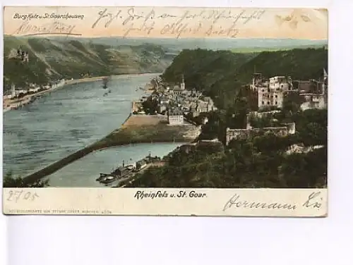 Rheinfels mit St. Goar a.Rhein gl1905 19.223