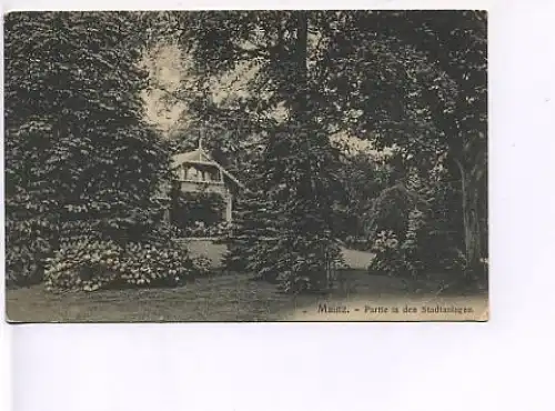Mainz a. Rhein Partie in den Stadtanlagen gl1910 19.634