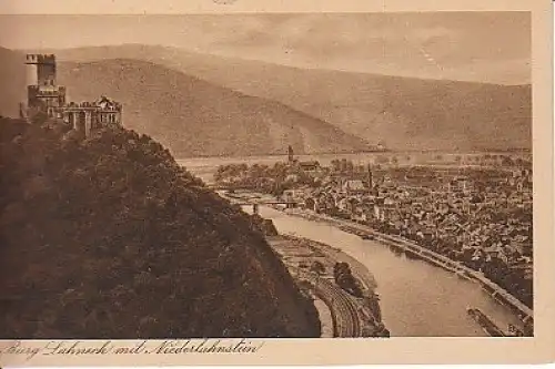 Burg Lahneck mit Niederlahnstein ngl B0.673