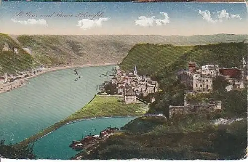 St.Goar mit Ruine Rheinfels ngl B0.679