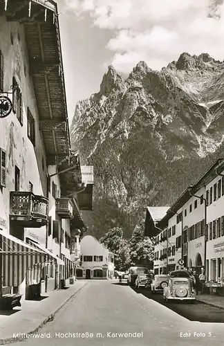 Mittenwald Hochstraße mit Karwendel ngl 126.139