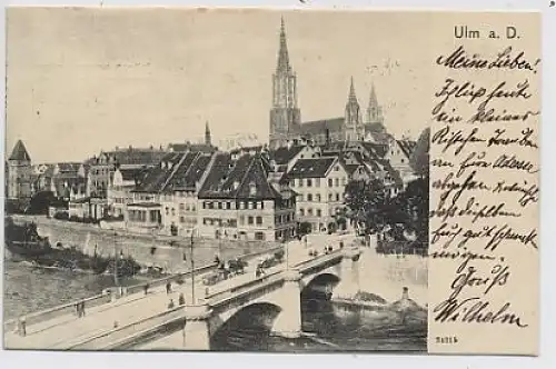 Ulm a.D., Teilansicht gl1909 35.087